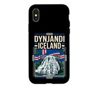 Dynjandi Iceland Flag Waterfall Vintage Art Case for iPhone X/XS