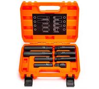 Dynofit 8Pcs Wheel Lock Removal Tool Kit, SAE Metric Locking Lug Nut Master Key Set for Easily Removing Spline and Hex Style Nuts On Aftermarket and Factory Wheels Tire