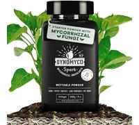 DYNOMYCO Spark Mycorrhizal Fungi, 4oz Wettable Powder | 3-in-1 Root Enhancer supports nutrient uptake & yield; treats 25 plants, indoor/outdoor bio-stimulant for Seed Starter Soil