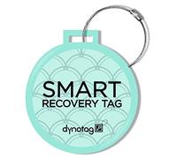 Dynotag Web Enabled QR Smart Deluxe Steel Luggage Tag & Braided Steel Loop