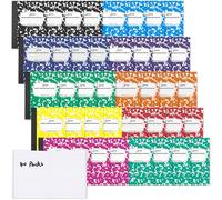 Dynta Composition Notebooks Bulk, 40 Packs 3.25 x 4.5 inch Mini Pocket Notebooks Narrow Ruled, 10 Assorted Colors Notebooks for School Office Home College (60 Sheets/120 Pages)