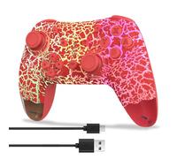 DYONDER Switch Controller, Wireless Switch Pro Controller for Switch/Switch Lite/Switch OLED, Wireless Gamepad for PC/iOS/Android with RGB/Programmable/Motion Control/Vibration/Turbo/Wakeup(Red)