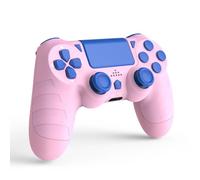 DYONDER Wireless PS4 Controller for PS4/Pro/Slim & PC - 1000mAh Battery, 6-Axis Motion Sensor, Audio Jack (PINK)