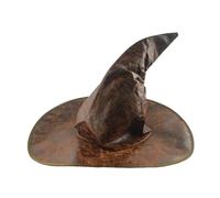 DYOUen Witch Hat Unisex Headwear Witch Accessories One Size for Cosplay Christmas Party Favours Festival Fancy Dress (Black) (Brown)
