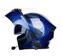 DYOYO Modular Flip up Front Motorcycle Helmet, Bluetooth Integrated, DOT/ECE Approved, Anti-Fog Dual Visors, 54~63CM, Black