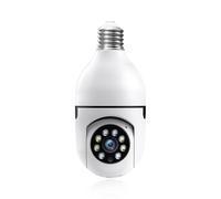 DYPCO Light Bulb Security Camera Wireless Outdoor Indoor, 360° Surveillance, Human Detection and Alert, Color Night Vision, two-Way Audio, Cloud Storage, Easy Installation, Compatible with Alexa