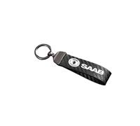 DYQCD 1 Pc Creative Cars Keyring Keychain for SAAB 9-3 9-5 93 9000 900 9-7 600 Chrome Plated Metal Alloy Car Key Fob Work Replacement for Car Accessories