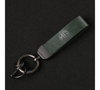 DYQCD 1 x Car Creative Key Ring for MG EZS HS Mulan ONE TF ZS Navigator Metal Alloy Car Key Fob Emblem Badge Carabiner Accessories Green Style