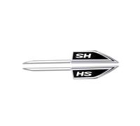 DYQCD 2 Pcs Car Side Fender Emblem Badge Sticker for MG HS Trim Fender Sticker Air Wing Cover Trim Air Flow Intake Hole Grille Accessories,Blackstyle