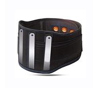 Dyqyym Adjustable Double Pull Lumbar Belt Lower Back Brace Waist Support Belt Breathable Mesh Panels Magnet Self-heating (Size : L) (XL)
