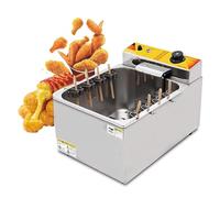 Dyqyym Commercial Stainless Steel Corn Dog Maker Machine Automatic Cheese Hot Dog Sticks Electric Deep For Corn Dogs For Snack Home Restaurant (Silver)