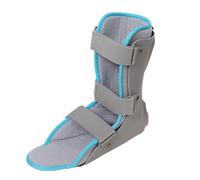 Dyqyym Férula ortopédica para pie caído, férula nocturna unisex para fascitis plantar, soporte para pierna, inmovilizador ortopédico para dormir, talla corta derecha, L (talla corta izquierda, S)