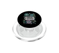 Dysautonomia Chronically Awesome Awareness Floral Design PopSockets PopGrip for MagSafe