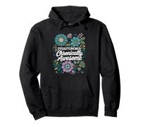 Dysautonomia Chronically Awesome Awareness Floral Design Pullover Hoodie