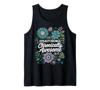 Dysautonomia Chronically Awesome Awareness Floral Design Tank Top