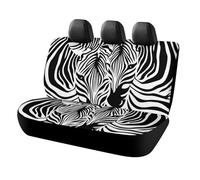 Dyscalibro Car Back Seat Cover, Abstract Animal Zebra Car Seat Cover, Universal Seat Covers Set for Most Cars Trucks SUVs