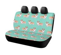 Dyscalibro Car Back Seat Cover, Cute Corgi Pet And Milk Tea Car Seat Cover, Universal Seat Covers Set for Most Cars Trucks SUVs