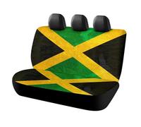Dyscalibro Car Back Seat Cover, Jamaica Flag Art Design Car Seat Cover, Universal Seat Covers Set for Most Cars Trucks SUVs