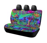 Dyscalibro Car Back Seat Cover, Psychedelic Trippy Mushroom Car Seat Cover, Universal Seat Covers Set for Most Cars Trucks SUVs