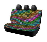 Dyscalibro Car Back Seat Cover, Rainbow Fish Scales Car Seat Cover, Universal Seat Covers Set for Most Cars Trucks SUVs