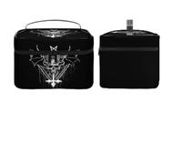 Dyscalibro Cosmetic Bag, Satanic Makeup Bag, Leather Travel Toiletry Bag for Women