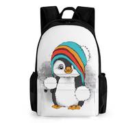 Dyscalibro Daypack, Cute Penguin Backpack, Rucksack with Pockets for Hiking Camping Travel