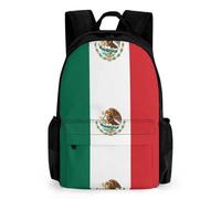 Dyscalibro Daypack, Flag of Mexico Backpack, Rucksack with Pockets for Hiking Camping Travel