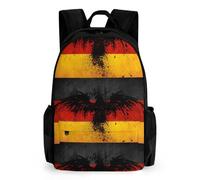 Dyscalibro Daypack, Germany Flag Eagle Backpack, Rucksack with Pockets for Hiking Camping Travel
