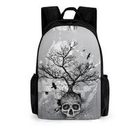 Dyscalibro Daypack, Horror Skull Tree Backpack, Rucksack with Pockets for Hiking Camping Travel