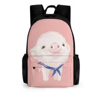 Dyscalibro Daypack, Pink Pig Backpack, Rucksack with Pockets for Hiking Camping Travel
