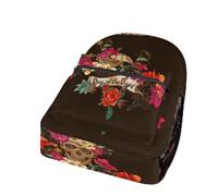Dyscalibro Durable Oxford Cloth Casual Daypack, Floral Sugar Skull Day of The Dead Backpack, College Bag for Boys, Girls, Travel, Sports