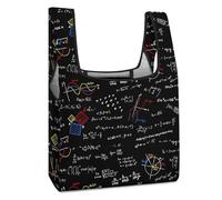 Dyscalibro Foldable Shopping Bag, Math Linear Mathematics Education Reusable Grocery Bag, Washable Tote Bag for Daily Use Travel Bags