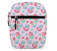 Dyscalibro Shoulder Bag, Beautiful Mermaid Pattern Crossbody Bag, Multi Purpose Small Satchel for Work Business Travel