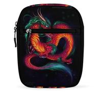Dyscalibro Shoulder Bag, Chinese Dragon Crossbody Bag, Multi Purpose Small Satchel for Work Business Travel