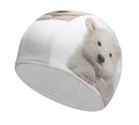 Dyscalibro Swimming Hat, Polar Bear Swimming Cap, Bathing Caps for Long Short Hair