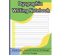 Dysgraphia Writing Paper Notebook | Adaptive Highlighted Handwriting Practice Paper with Visual Cues | Dysgraphia Tools for Kids | Large 8.5 x 11 ... Special Education & Occupational Therapy Tool
