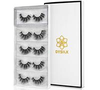 DYSILK 5 Pairs 6D Mink Eyelashes Faux Dramatic Long Fluffy False Eyelashes Volume Extension Makeup Fake Eyelashes Thick Reusable Eyelashes No Glue |007-18mm