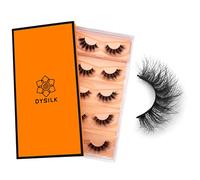 DYSILK Eyelashes Mink Lashes Fluffy - False Lashes 5 Pairs 6D Lashes Faux Mink Eyelashes Wispy Natural Look False Eyelashes Long Pack Mink Strip Lashes Soft Reusable |Fluffy- 16mm