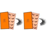 DYSILK False Eyelashes, 6D Lashes Faux Mink Eye Lashes Wispy Fluffy Curling Natural Look False Eyelashes 10-15mm, Soft and Reusable, 5 Pairs (Pack of 2)