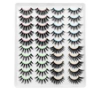 DYSILK Mink Lashes - 20 Pairs 6D Fluffy Wispy Faux Mink Lashes - 4 Styles Mixed Natural Look Soft Reusable Fake Eyelashes |0.39'-0.77'