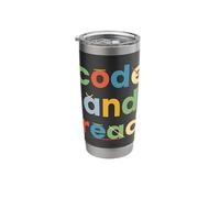 Dyslexia Awareness Code and Read Disability Dyslexic Stainless Steel Insulated Tumbler