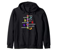 Dyslexia Awareness with Meaning - Cute Dyslexia Zip Hoodie
