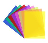 Dyslexia Colour Films - Coloured Overlay Rulers with | Pack of 8 A4 Colour Filter Aids for Learning Support and Book Reading