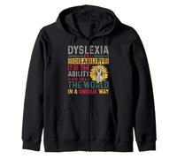 Dyslexia Is Not A Disability Fun Dyslexic Awareness Graphic Zip Hoodie