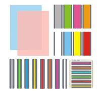 Dyslexia Overlays, 18Pcs Coloured Overlays for Reading, A4 Coloured Overlays with 16 Reading Ruler, for Reading Beginner Dyslexia ADHD Irlens Syndrome Reduce Visual Stress(8 Color)
