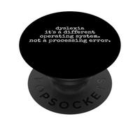 Dyslexia Quote Minimalist Typewriter Design PopSockets Adhesive PopGrip