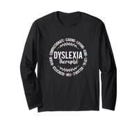 Dyslexia Therapist Tie Dye Dyslexia Awareness Month Long Sleeve T-Shirt