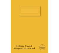 Dyslexia Tinted Exercise Book A4 10mm Lined - Orange: Visual Stress Notebook - Coloured Paper - 10 mm Line Ruled With Margin - School Writing Exercise Books for Children - Orange Cover