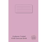Dyslexia Tinted Exercise Book A4 10mm Lined - Pink: Visual Stress Notebook - Coloured Paper - 10 mm Line Ruled With Margin - School Writing Exercise Books for Children - Pink Cover