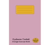 Dyslexia Tinted Exercise Book A4 10mm Squared: Visual Stress Notebook - Orange Paper A4 (21cm x 29.7cm) - School Maths Exercise Books - 10 mm Squares - Pink Cover